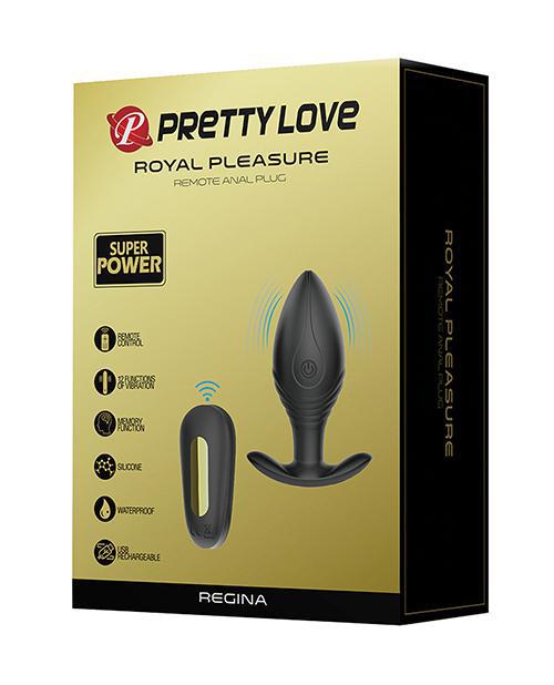Pretty Love Regina Royal Pleasure Butt Plug - Black/Gold - Temptations