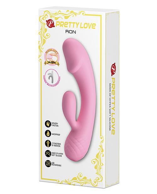 Pretty Love Ron Phallic Liquid Silicone Rabbit - Pink - Temptations