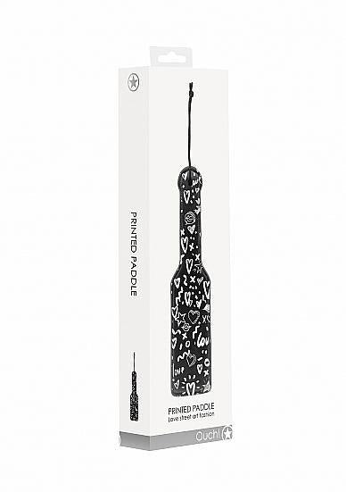 PRINTED PADDLE LOVE STREET ART FASION BLACK - Temptations