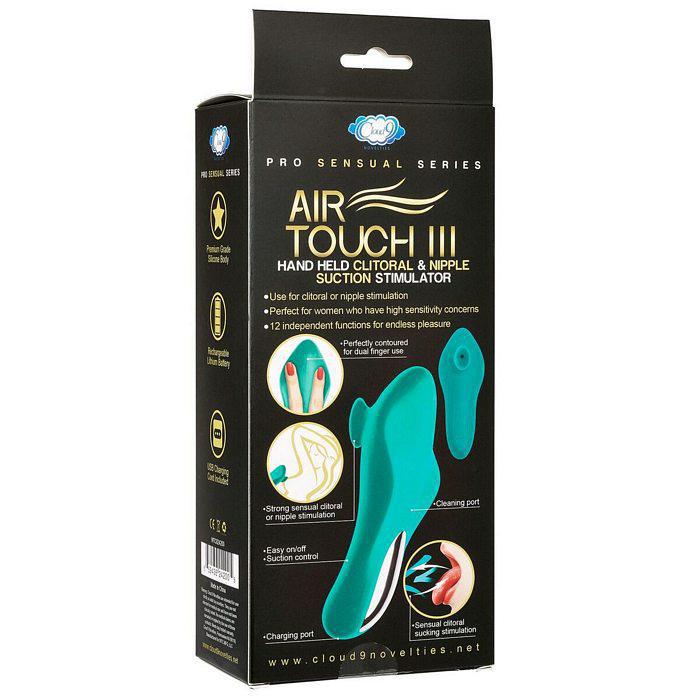 PRO SENSUAL AIR TOUCH III HAND HELD STIMULATOR TEAL - Temptations