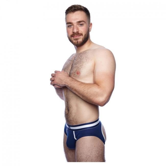 Prowler Classic Backless Brief Navy/White - Temptations