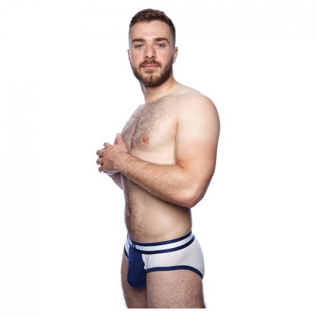 Prowler Classic Sports Brief White/Navy Small - Temptations