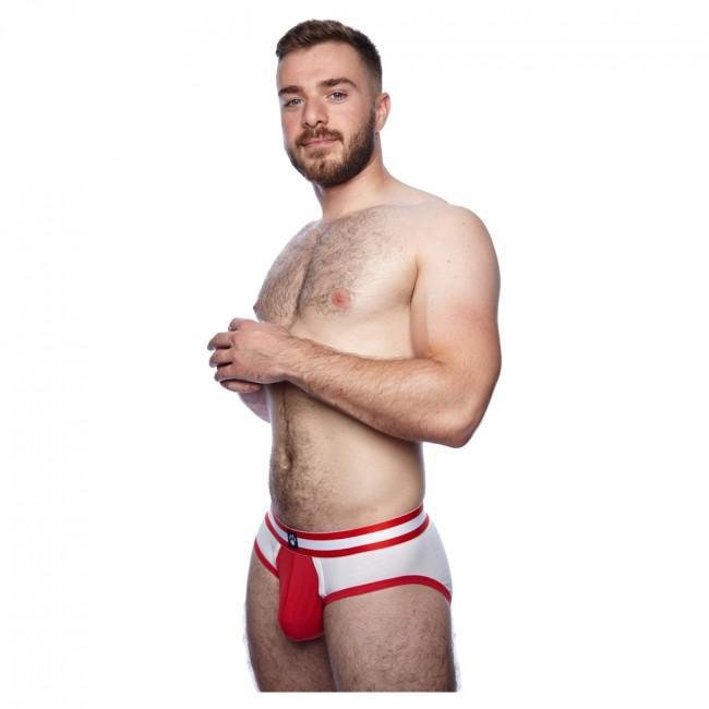 Prowler Classic Sports Brief White/Red Small - Temptations