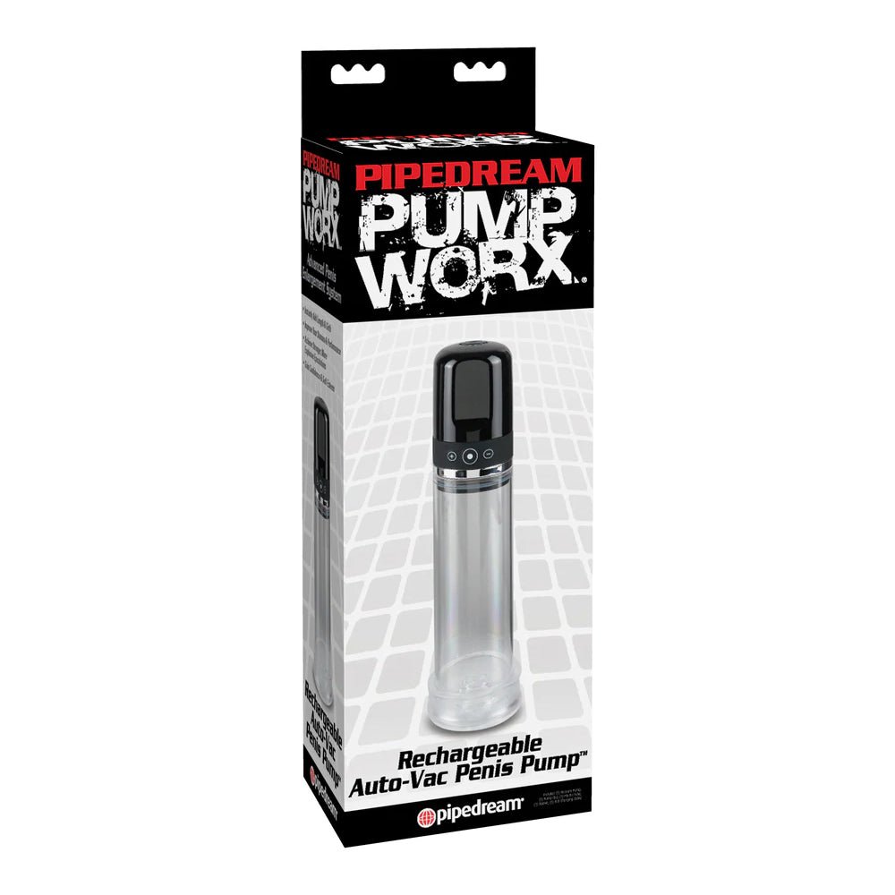 Pump Worx Rechargeable 3-Speed Auto-Vac Penis Pump Black