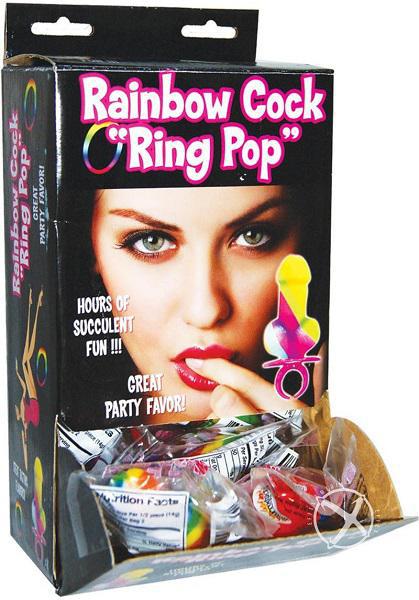 Rainbow Ring Pop 12 Pcs Display - Temptations