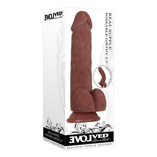 Real Supple Poseable Girthy Dark 8.5" - Temptations