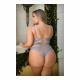 Reese Butterfly Embroidered Crop Bustier & Matching Panty 1X/2X - Temptations