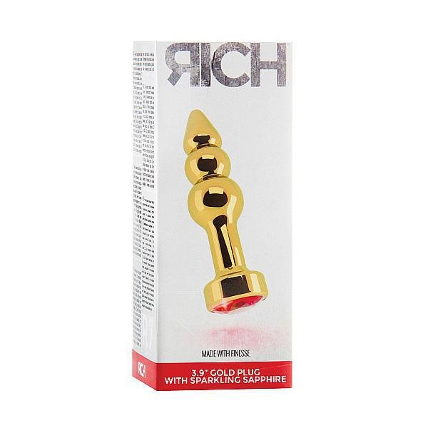Rich R7 Gold Plug 3.9" Red Sapphire - Temptations