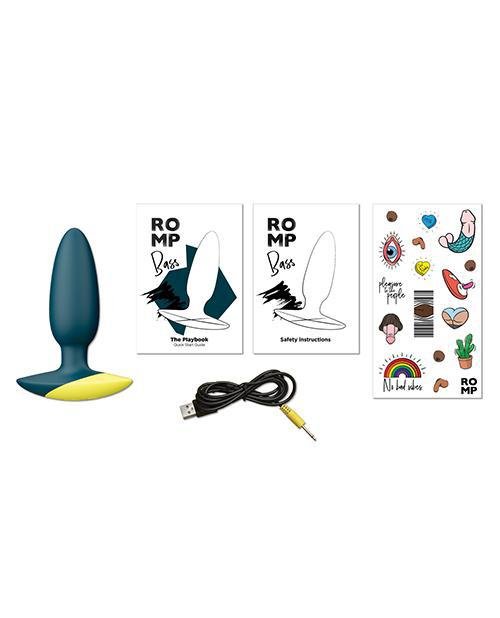 ROMP Bass Vibrating Anal Plug - Teal - Temptations