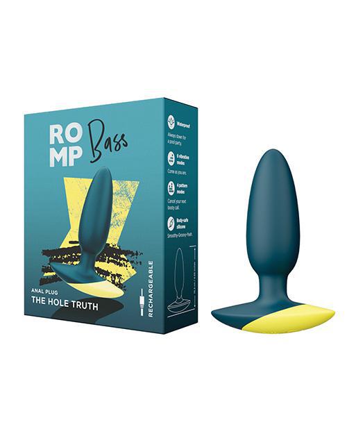 ROMP Bass Vibrating Anal Plug - Teal - Temptations
