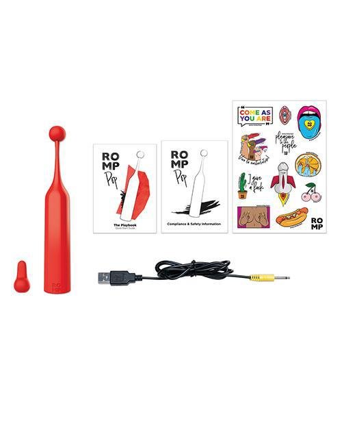 ROMP Pop Vibrating Clitoral Stimulator - Coral - Temptations