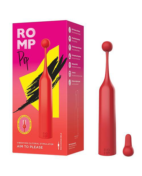 ROMP Pop Vibrating Clitoral Stimulator - Coral - Temptations