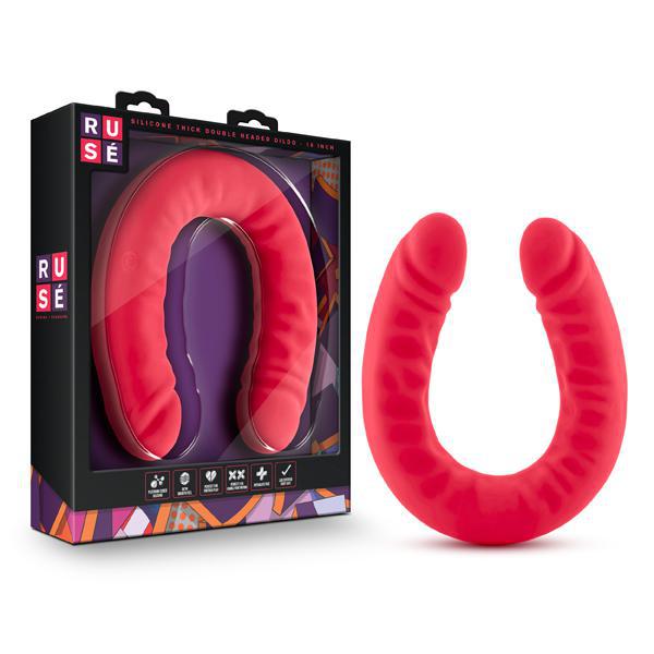 Ruse Silicone Double Headed Dildo 18" Cerise discounted - Temptations