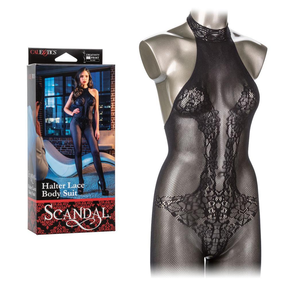 Scandal Halter Lace Body Suit - Temptations