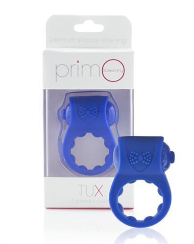 Screaming O PrimO Tux Vibrating Cock Ring - Blue - Temptations