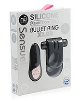 Sensuelle Silicone Remote Control XLR8 Turbo Boost Bullet Ring - Black - Temptations