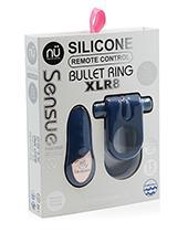 Sensuelle Silicone Remote Control XLR8 Turbo Boost Bullet Ring - Navy - Temptations