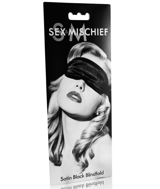 Sex & Mischief Satin Blinfold (Black) - Temptations