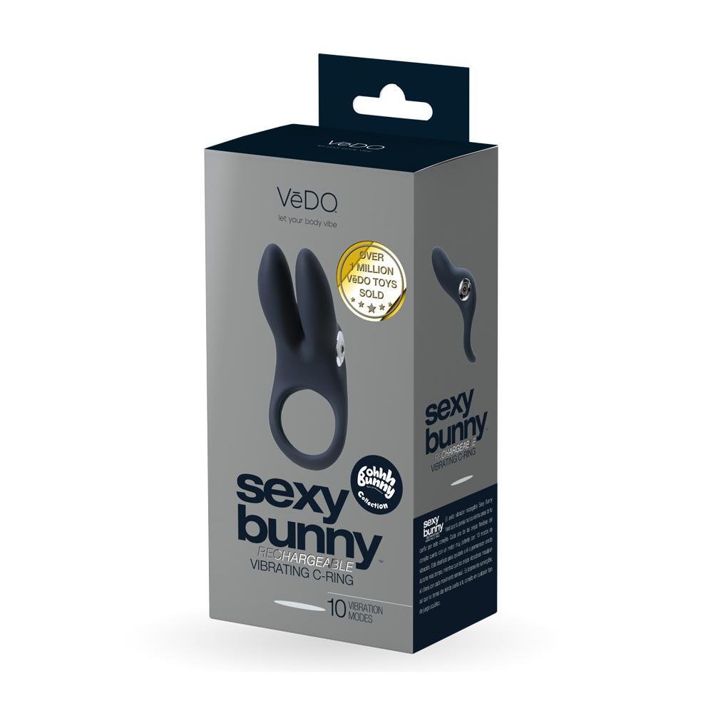 Sexy Bunny Rechargeable Ring Black Pearl - Temptations