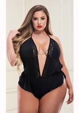 SEXY SATIN TEDDY BLK Q - Temptations