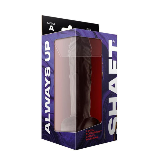 Shaft Model A 10.5" Liquid Silicone Dong W/Balls Mahogany - Temptations