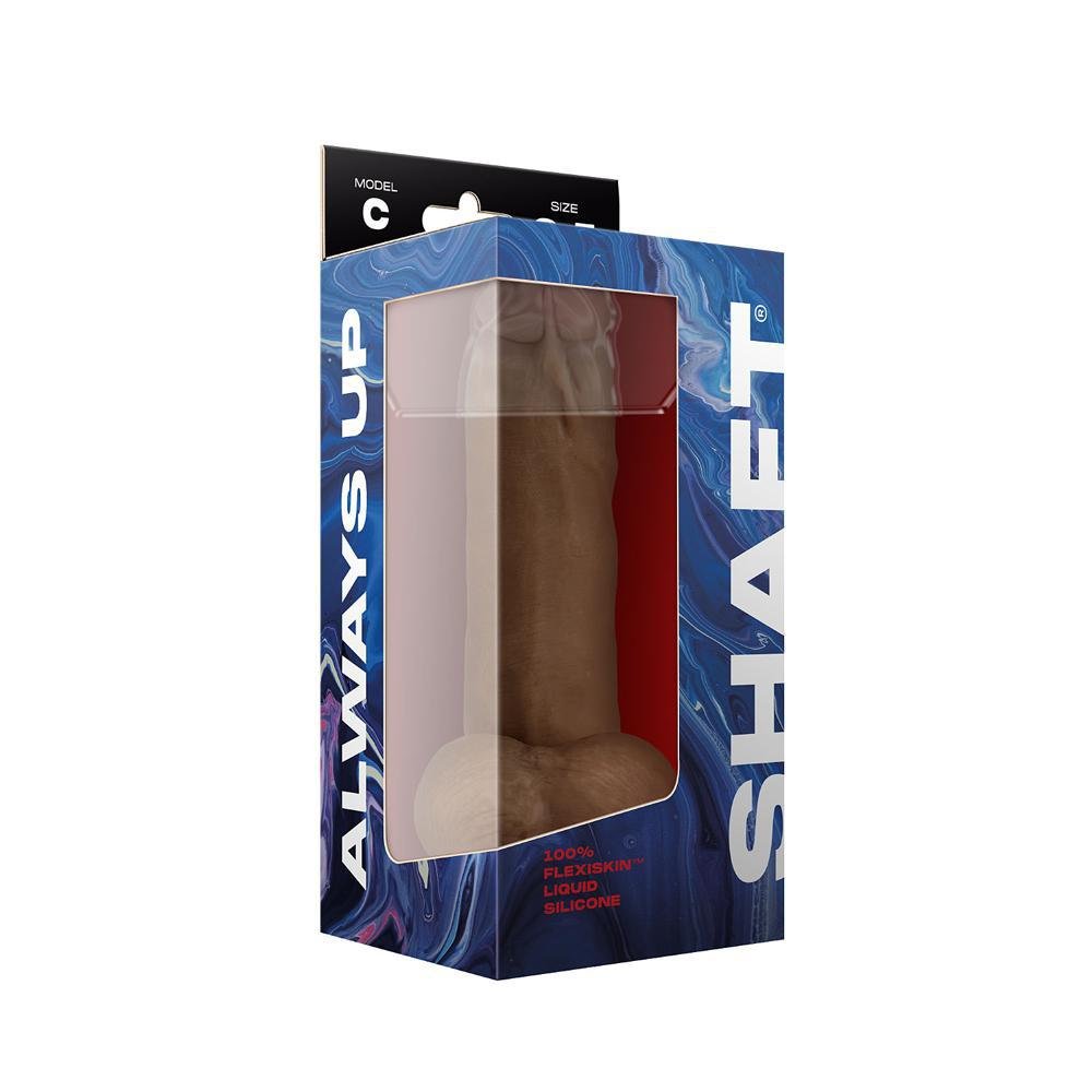 Shaft Model C 8.5" Liquid Silicone Dong W/Balls Oak - Temptations