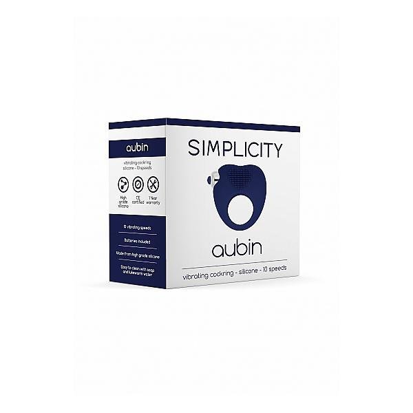 Simplicity Aubin Vibrating Cockring Blue - Temptations