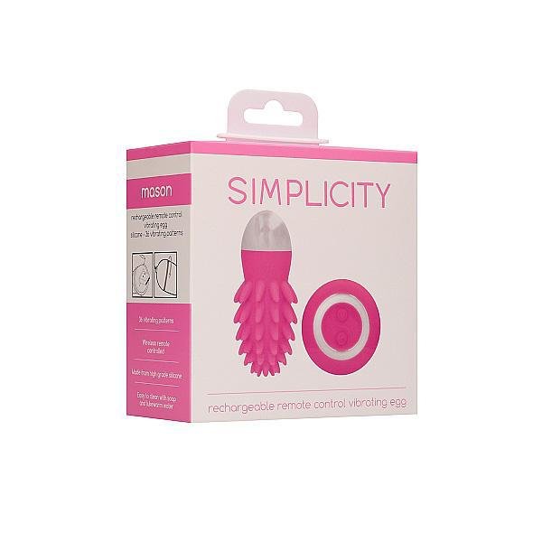 Simplicity Mason Rechargeable Remote Control Vibrating Egg Pink - Temptations