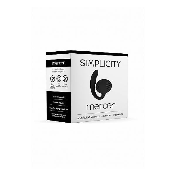 Simplicity Mercer Anal Bullet Vibrator Black - Temptations