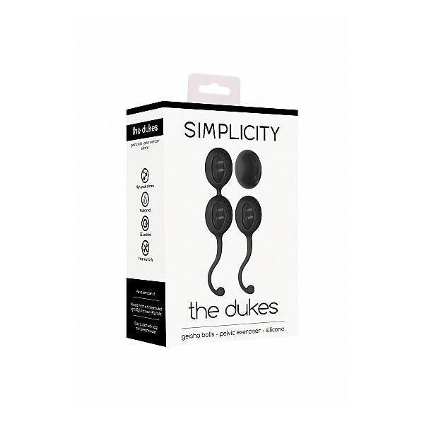 Simplicity The Dukes Geisha Balls Pelvic Exerciser Silicone Black - Temptations