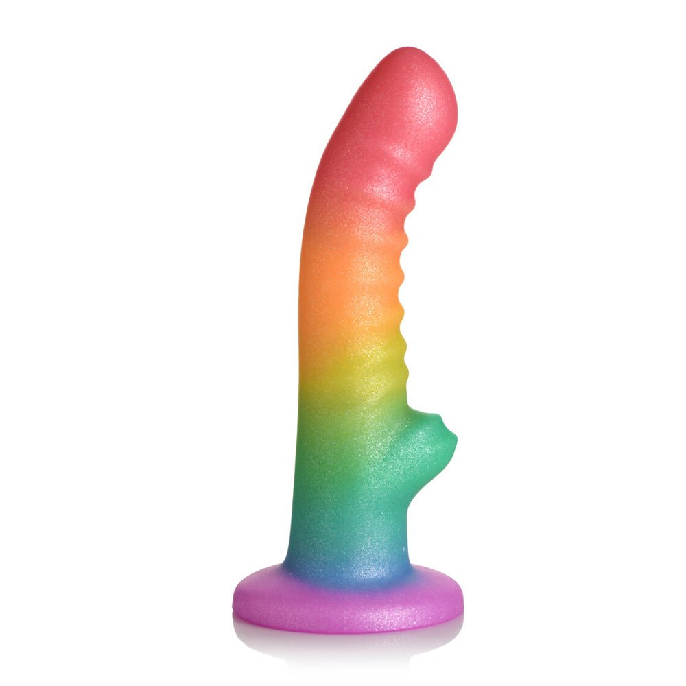 Simply Sweet 6.5" Ribbed Rainbow Dildo