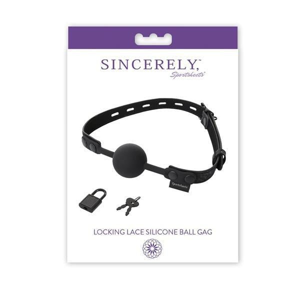 Sincerely Locking Lace Silicone Ball Gag - Temptations