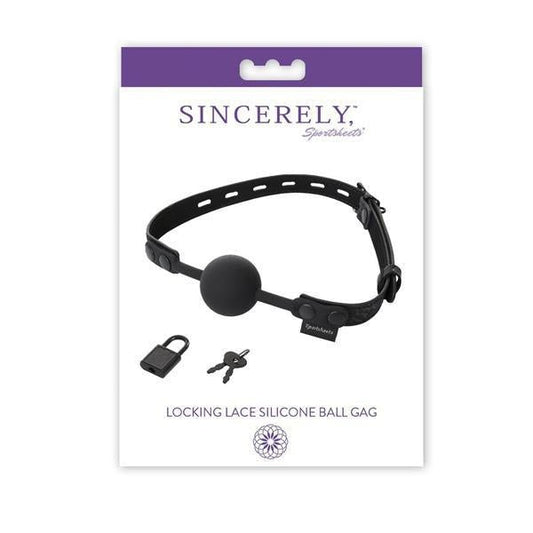 Sincerely Locking Lace Silicone Ball Gag - Temptations