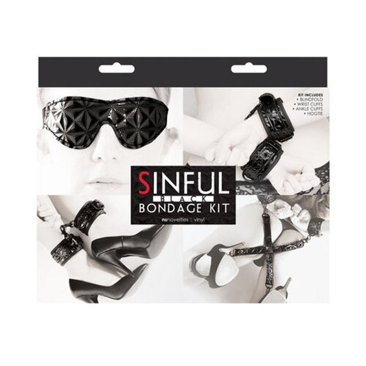 SINFUL BONDAGE KIT BLACK - Temptations