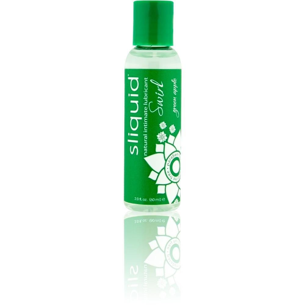 Sliquid Naturals Swirl Lubricant - 2 oz Green Apple - Temptations