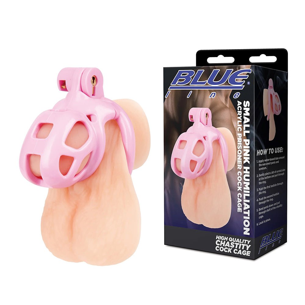 Small Pink Humiliation Acrylic Prisoner Cock Cage
