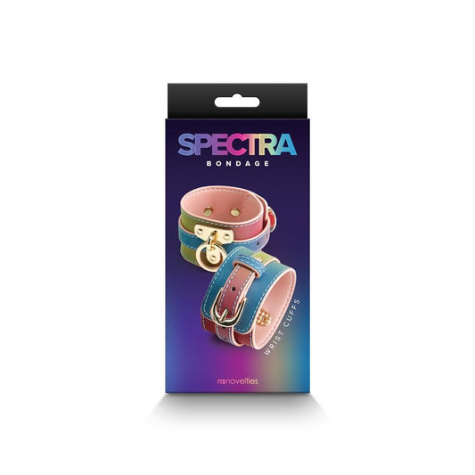 Spectra Bondage Wrist Cuffs Rainbow - Temptations