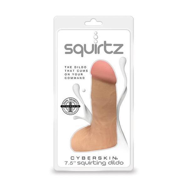SQUIRTZ CYBERSKIN 7.5'' SQUIRTING DILDO - Temptations