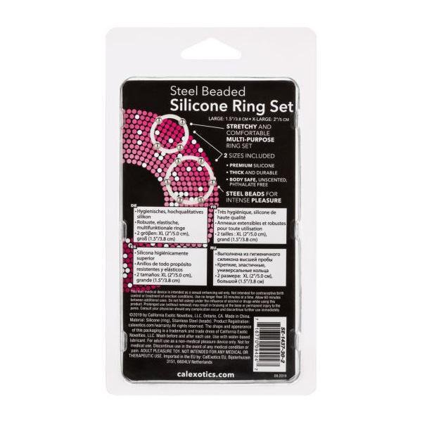 Steel Beaded Silicone Ring Set - Temptations