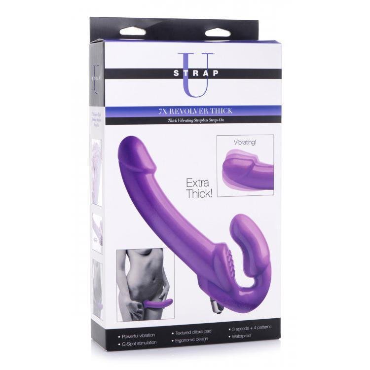 Strap U 7X Revolver Slim Vibrating Strapless Strap - On - Temptations