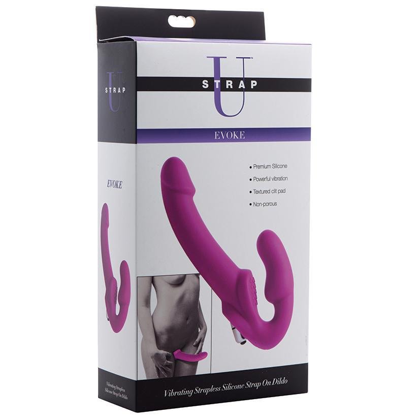 Strap U Evoke Vibrating Strapless Silicone Strap On Dildo - Temptations