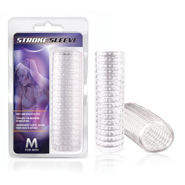 STROKE SLEEVE MASTURBATOR CLEAR - Temptations