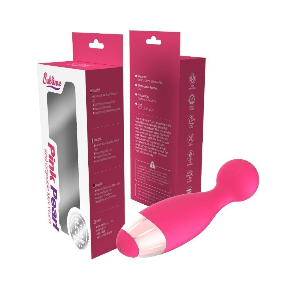 Sublime Pink Pearl Rechargeable Mini Wand Pink - Temptations