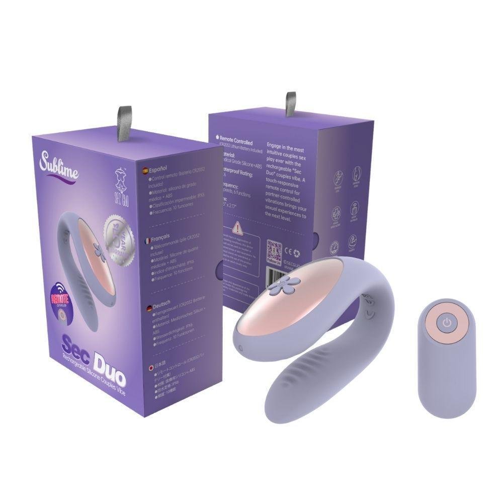 Sublime Sec Duo Rechargeable Silicone Couples Vibe - Temptations