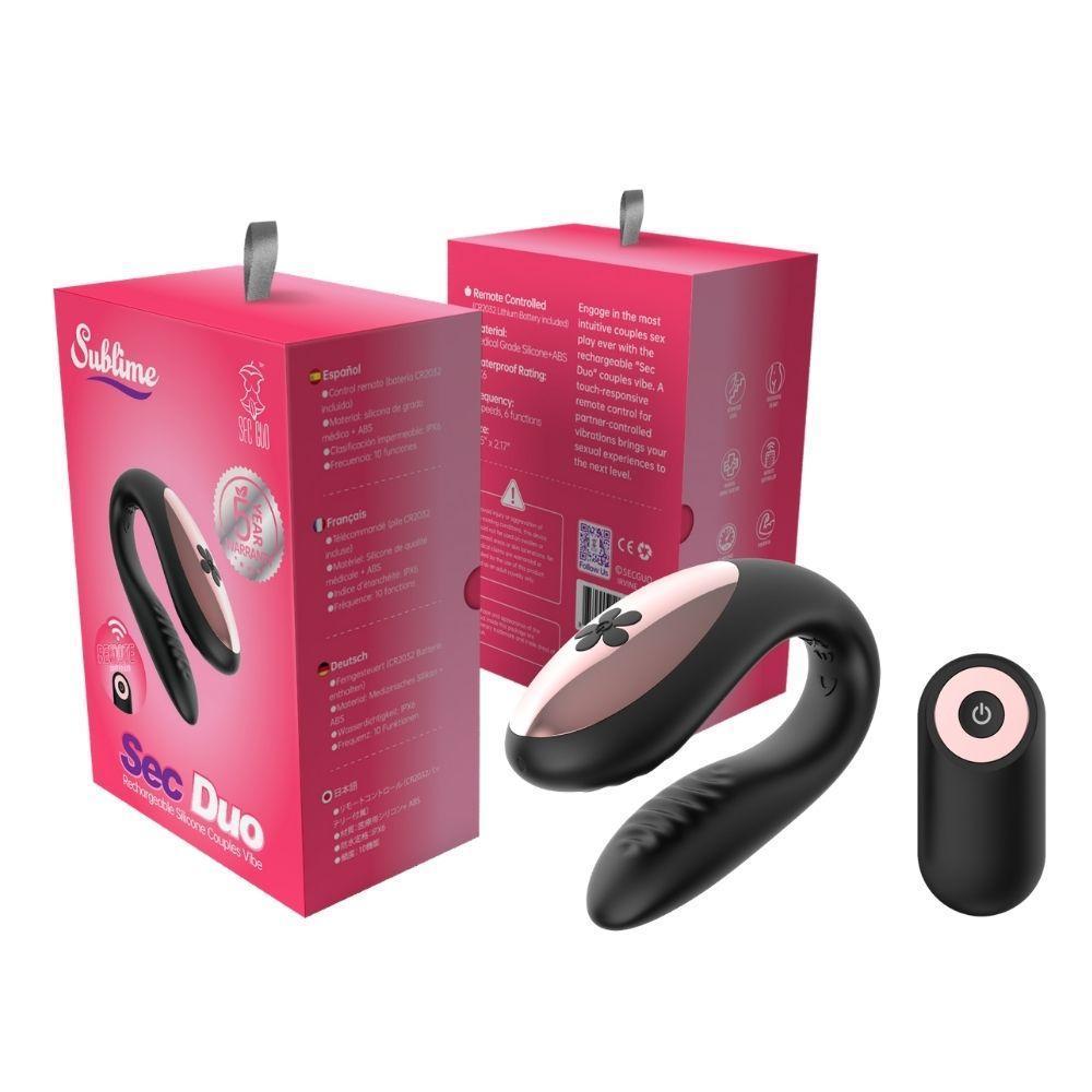 Sublime Sec Duo Rechargeable Silicone Couples Vibe - Temptations