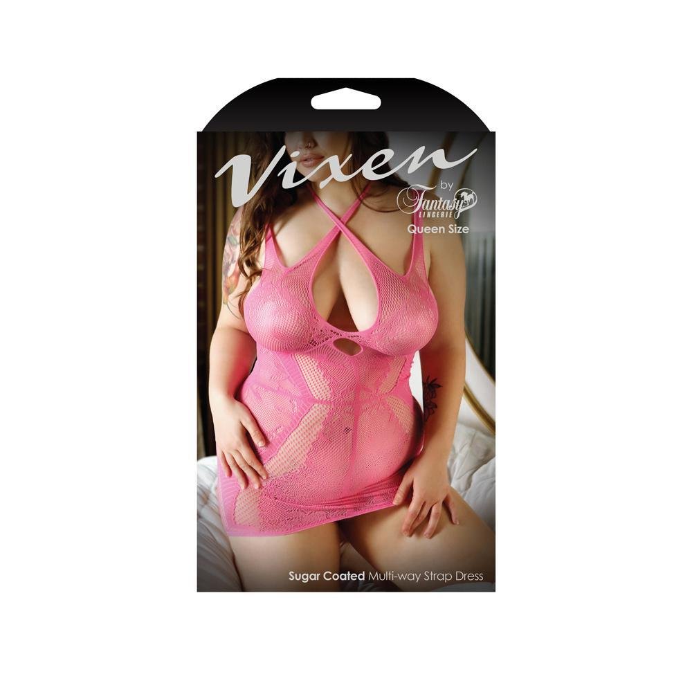 Sugar Coated Lace Net Dress Queen Size - Temptations