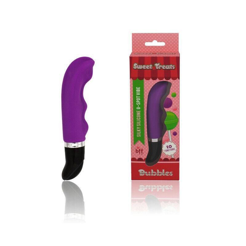 SWEET TREATS SILICONE G SPOT VIBE BUBBLES PURPLE - Temptations