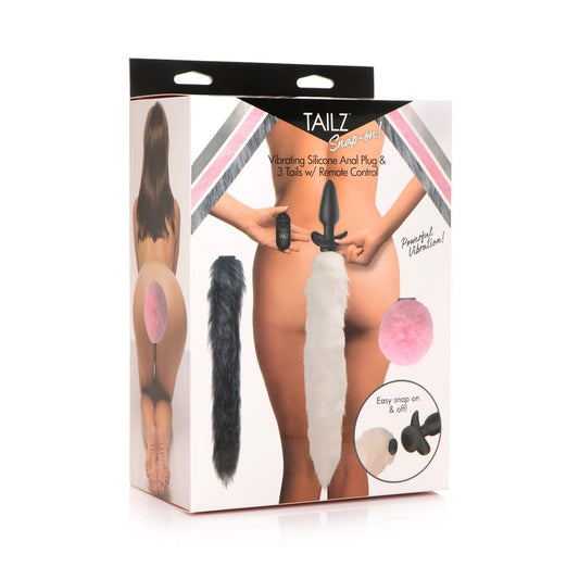 Tailz Vibrating Anal Plug & 3 Tails W/ Remtote Control - Temptations