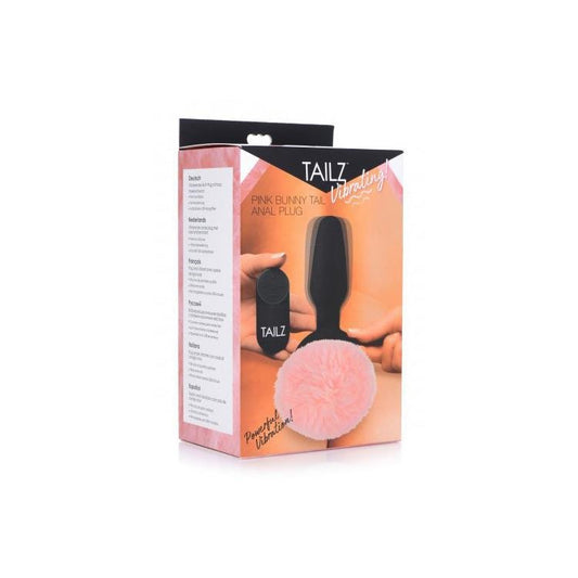 Tailz Vibrating Pink Bunny Tail Anal Plug - Temptations