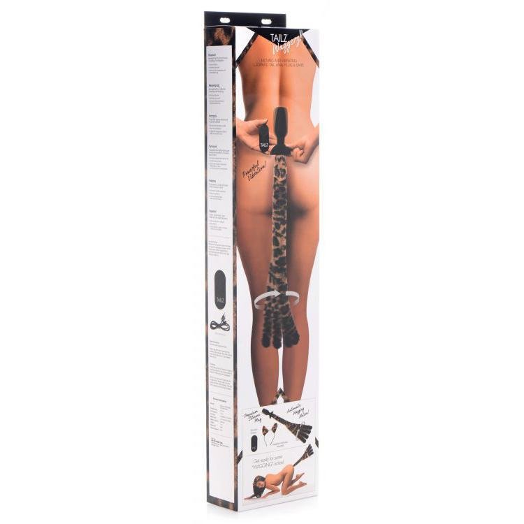 Tailz Waggerz Moving & Vibrating Leopard Tail Anal Plug - Temptations